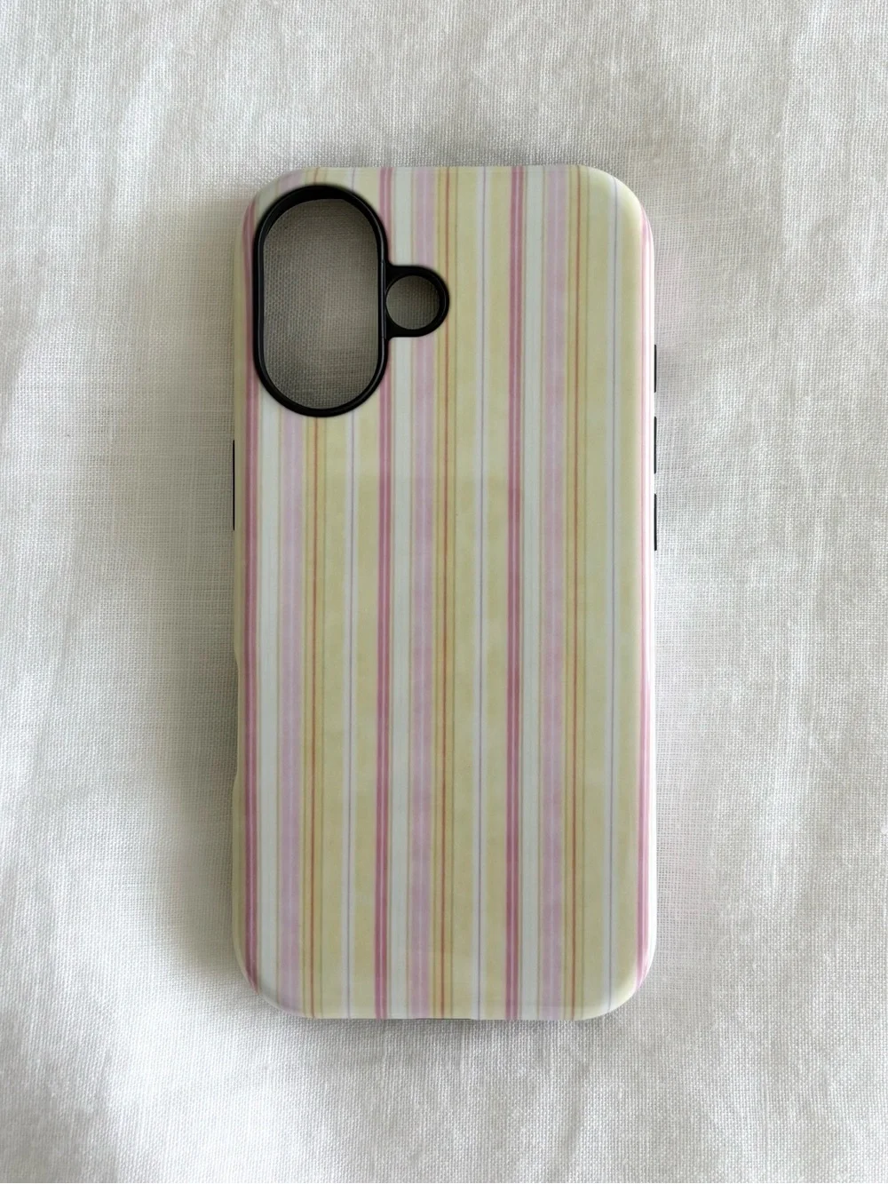 Pink and Yellow Stripe iPhone 17 Case